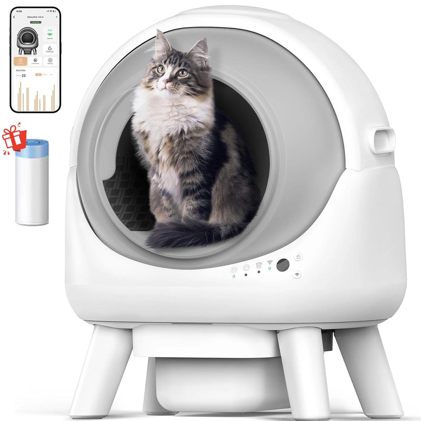 Smart Self-Cleaning Cat Litter Box
