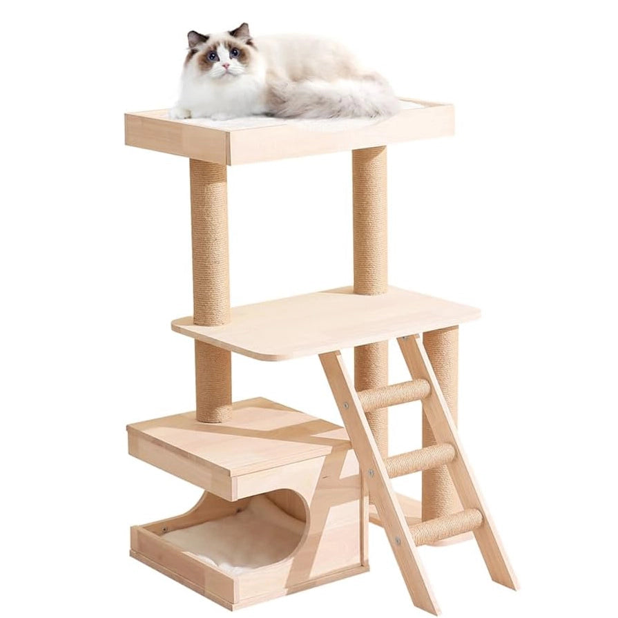 Solid Wood Cat Tree