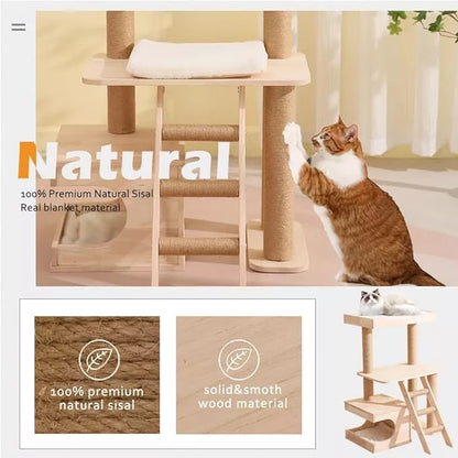 Solid Wood Cat Tree