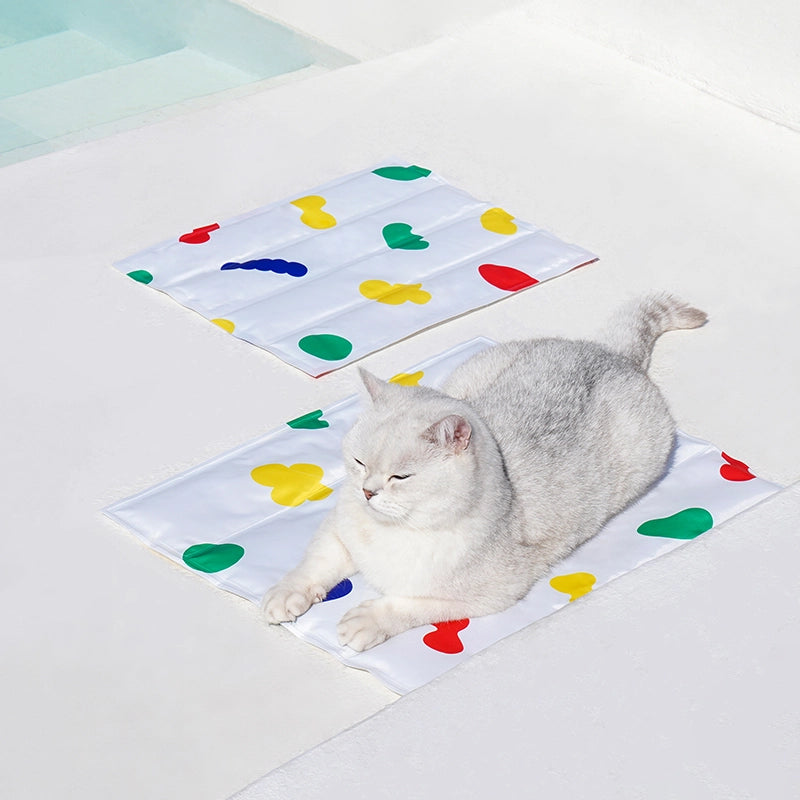 Square Colorful Bean Cooling Mat