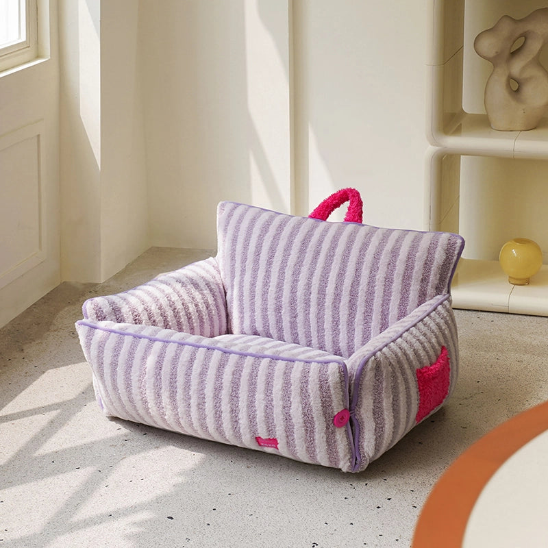 Striped Pet Sofa Bed