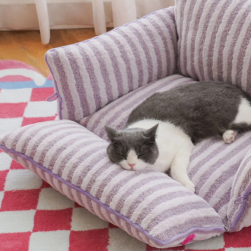Striped Pet Sofa Bed