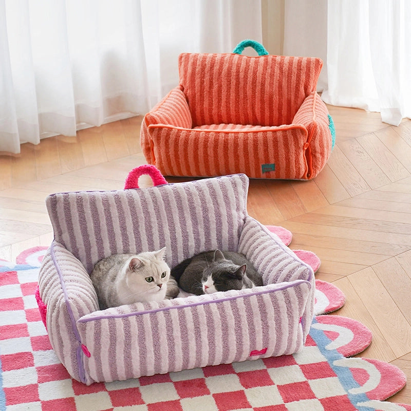 Striped Pet Sofa Bed