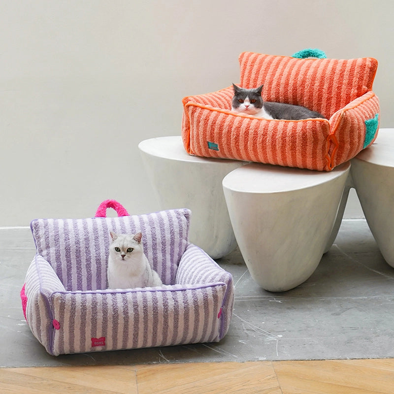 Striped Pet Sofa Bed