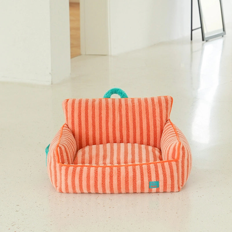 Striped Pet Sofa Bed
