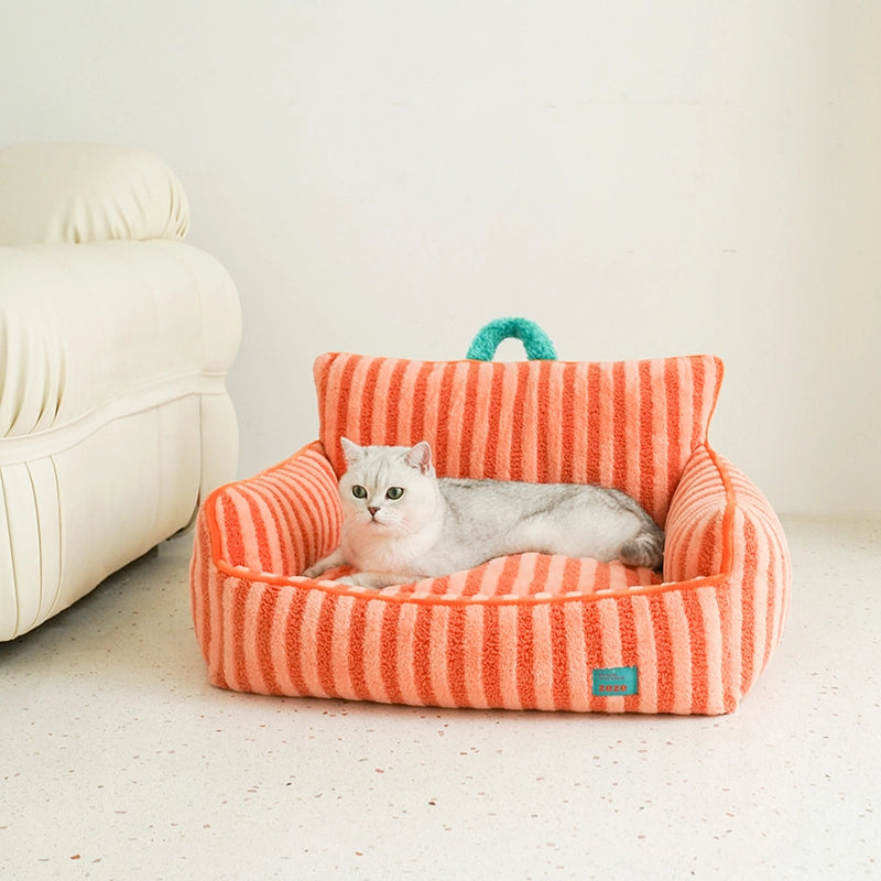 Striped Pet Sofa Bed
