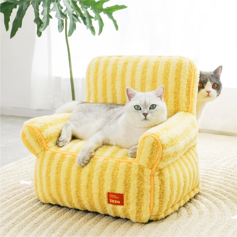 Striped Pet Sofa Bed