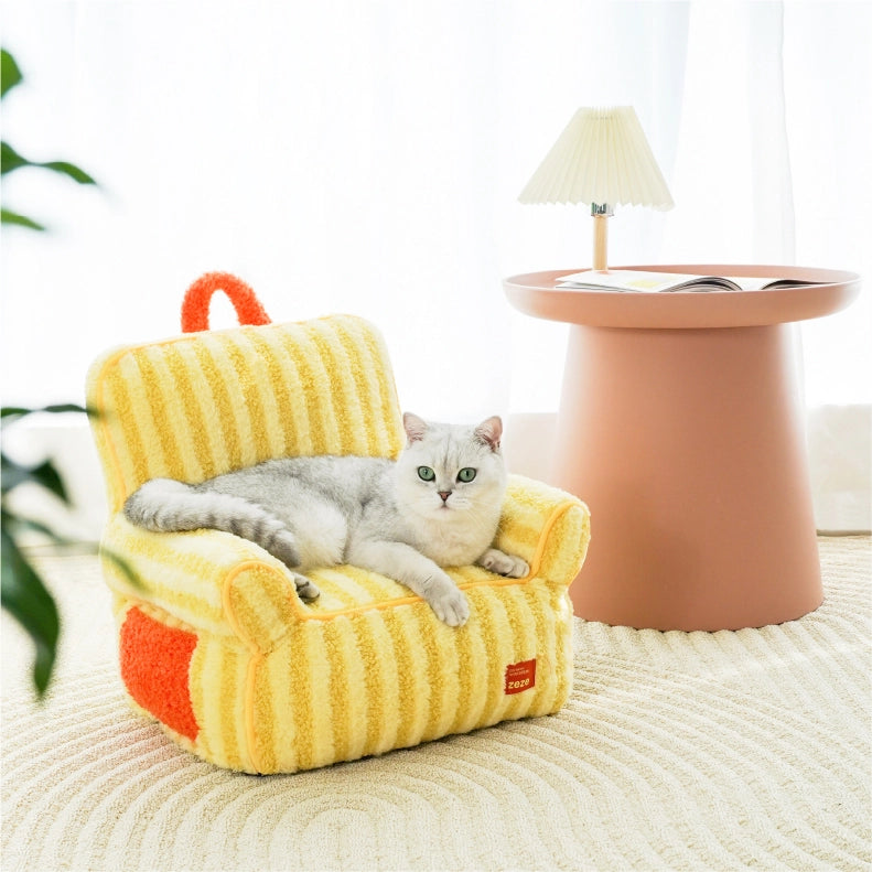 Striped Pet Sofa Bed