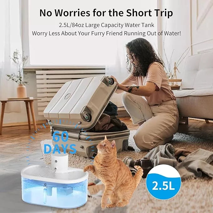2.5L Translucent Cat Fountain