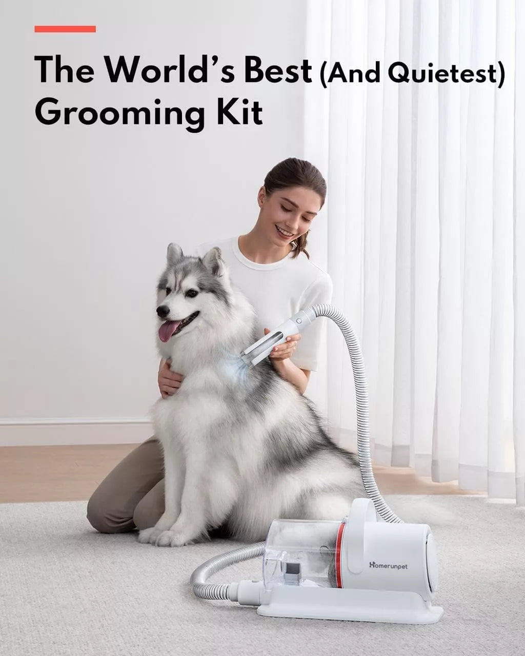 Pet Grooming Kit & Dog Hair Vacuum HC15