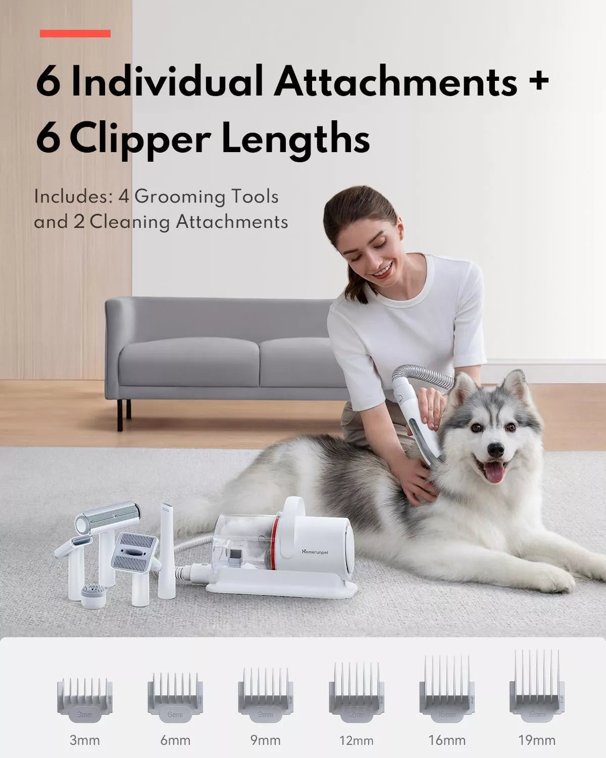 Pet Grooming Kit & Dog Hair Vacuum HC15