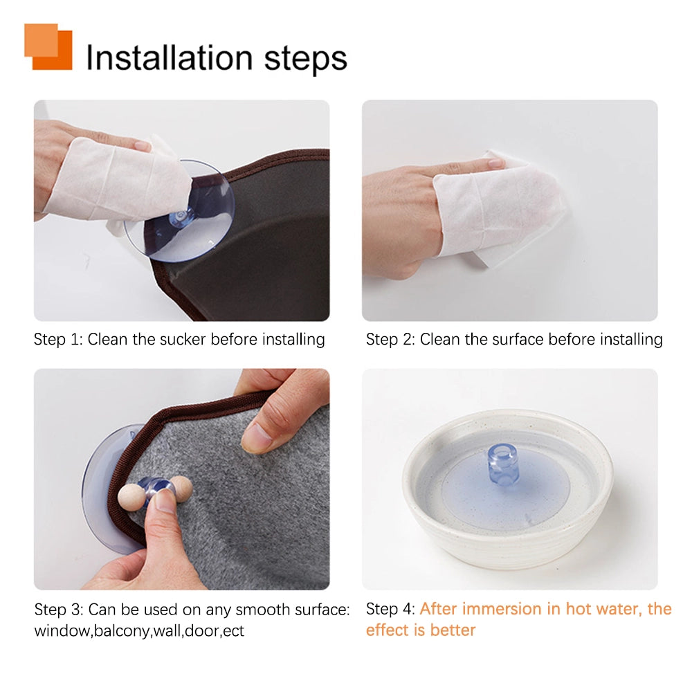 Window Perch Cat Hammock | Suction Cup & Space-Saving