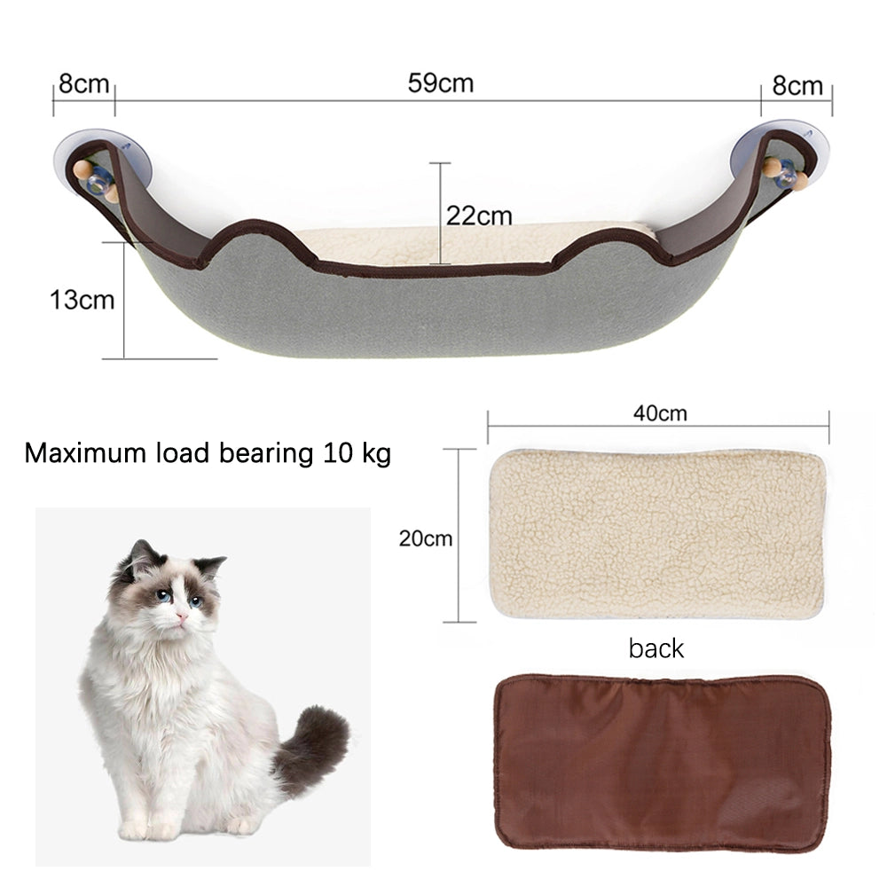 Window Perch Cat Hammock | Suction Cup & Space-Saving