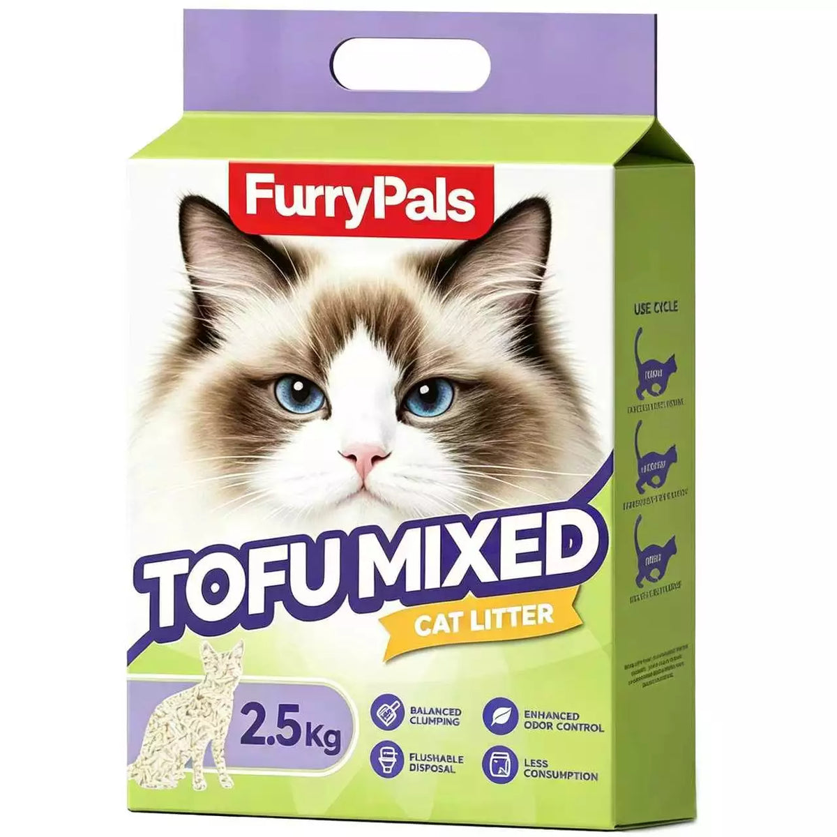 Tofu Mixed Cat Litter – Flushable, Zero Dust & Odor | FurryPals