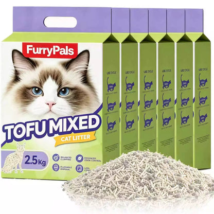 Tofu Mixed Cat Litter – Flushable, Zero Dust & Odor | FurryPals