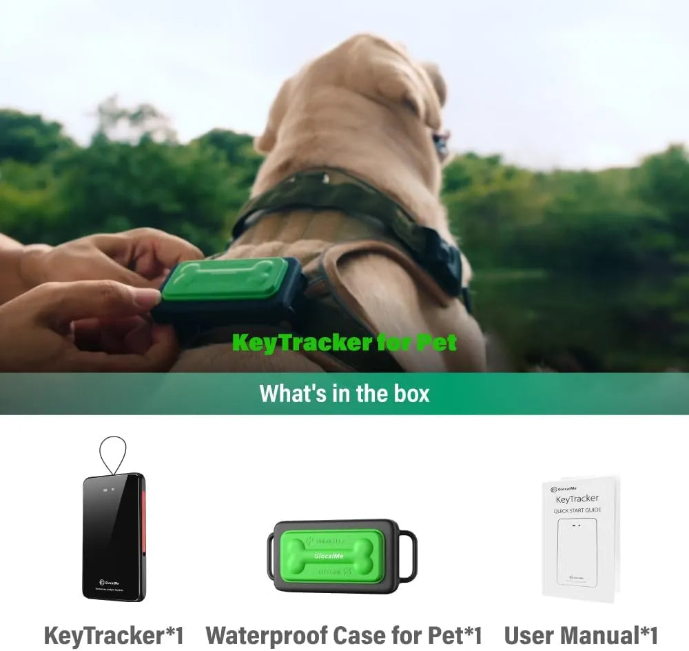 GlocalMe Unlimited Range Pet Tracker Package Contents
