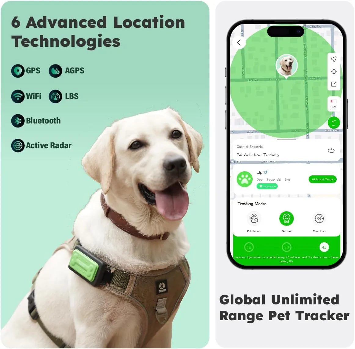 GlocalMe Unlimited Range Pet Tracker Features 3