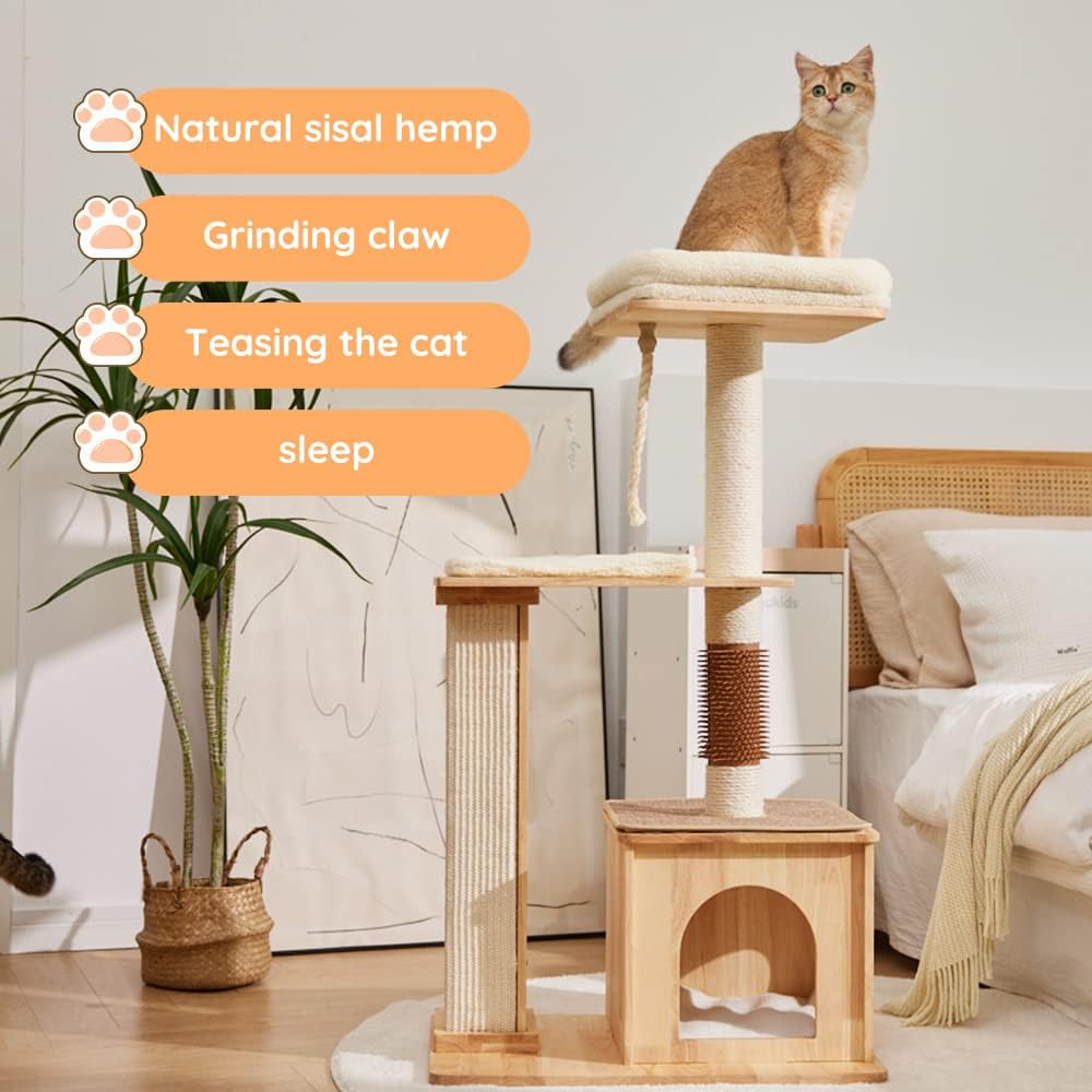 Multi-Level Cat Tower Features