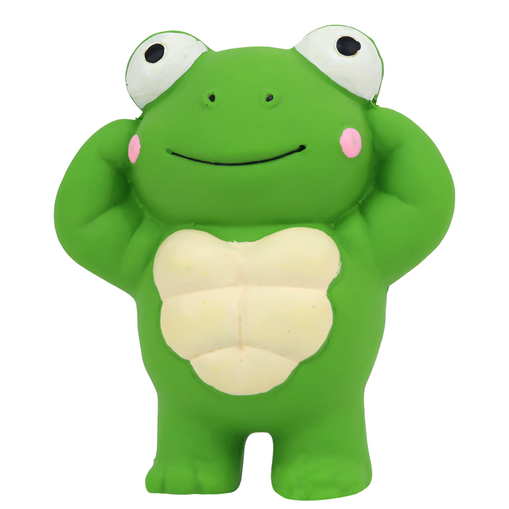Muscle Series Squeaky Chew Dog Toy Frog Style