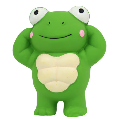 Muscle Series Squeaky Chew Dog Toy Frog Style