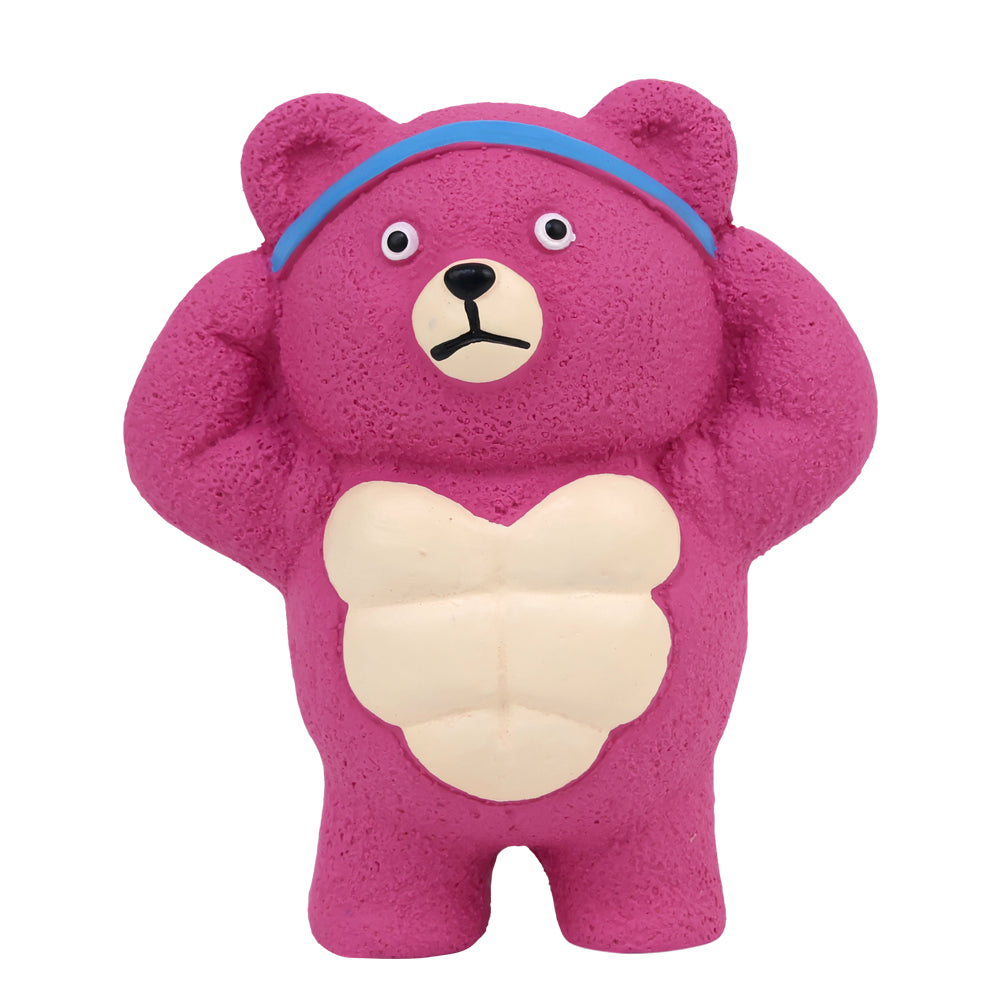 Muscle Series Squeaky Chew Dog Toy Bear Style